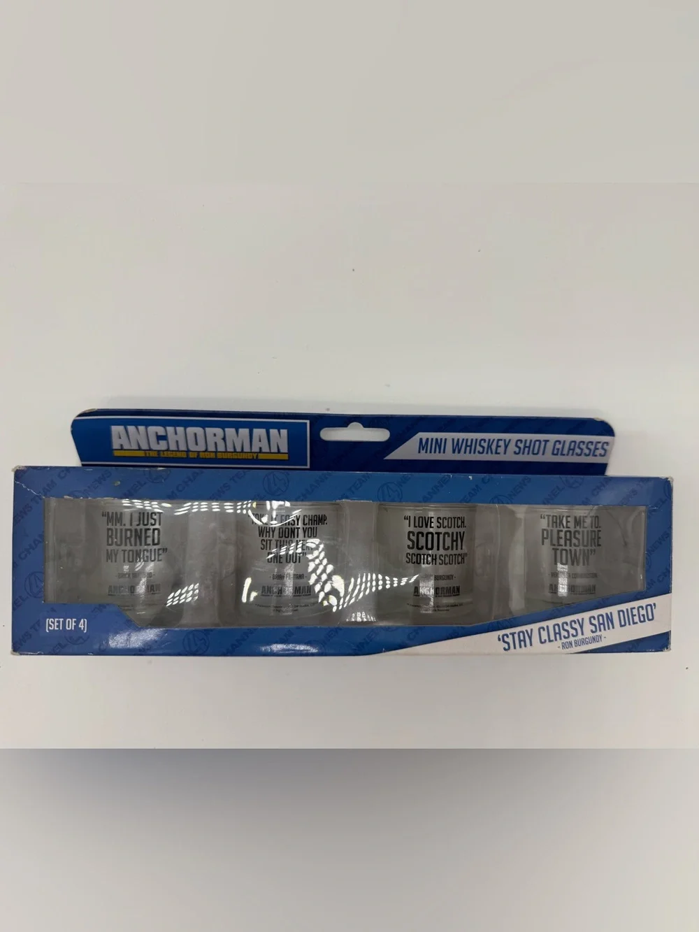 Anchorman Brick Tamland Quote Glass - Clear